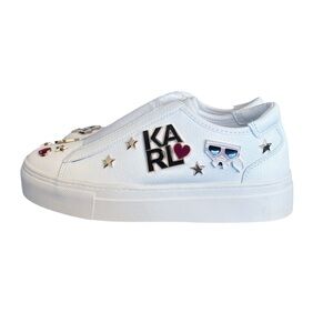 New Karl Lagerfeld Paris Caitie slip-on sneakers in bright white